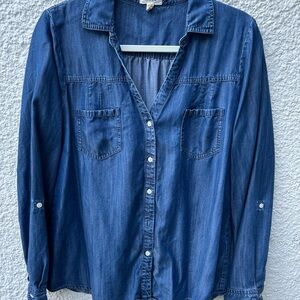 Soft Joie Blue Denim Blouse